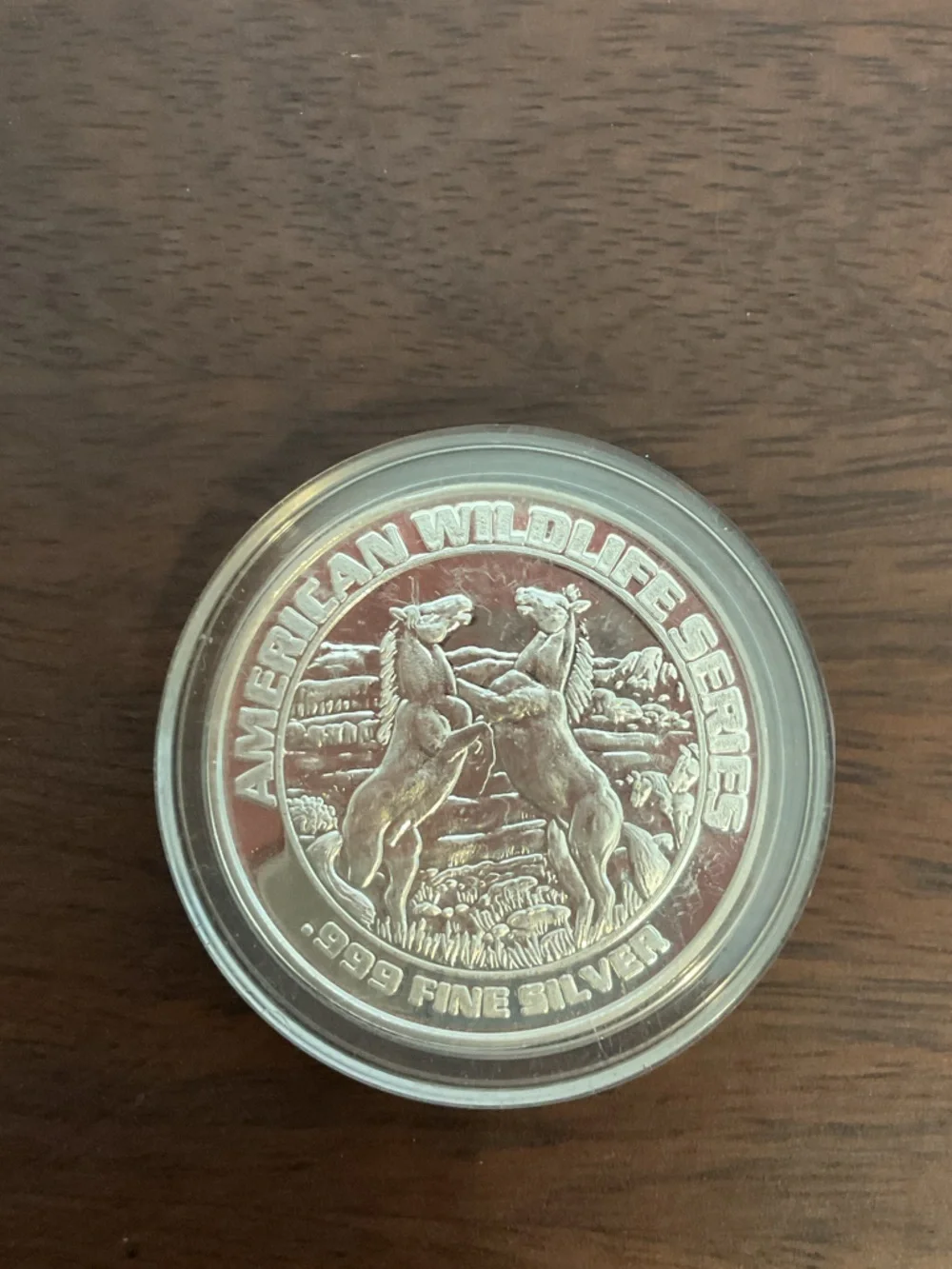 0.999 Fine Silver American Wildlife Series Wild Horses Coin Token